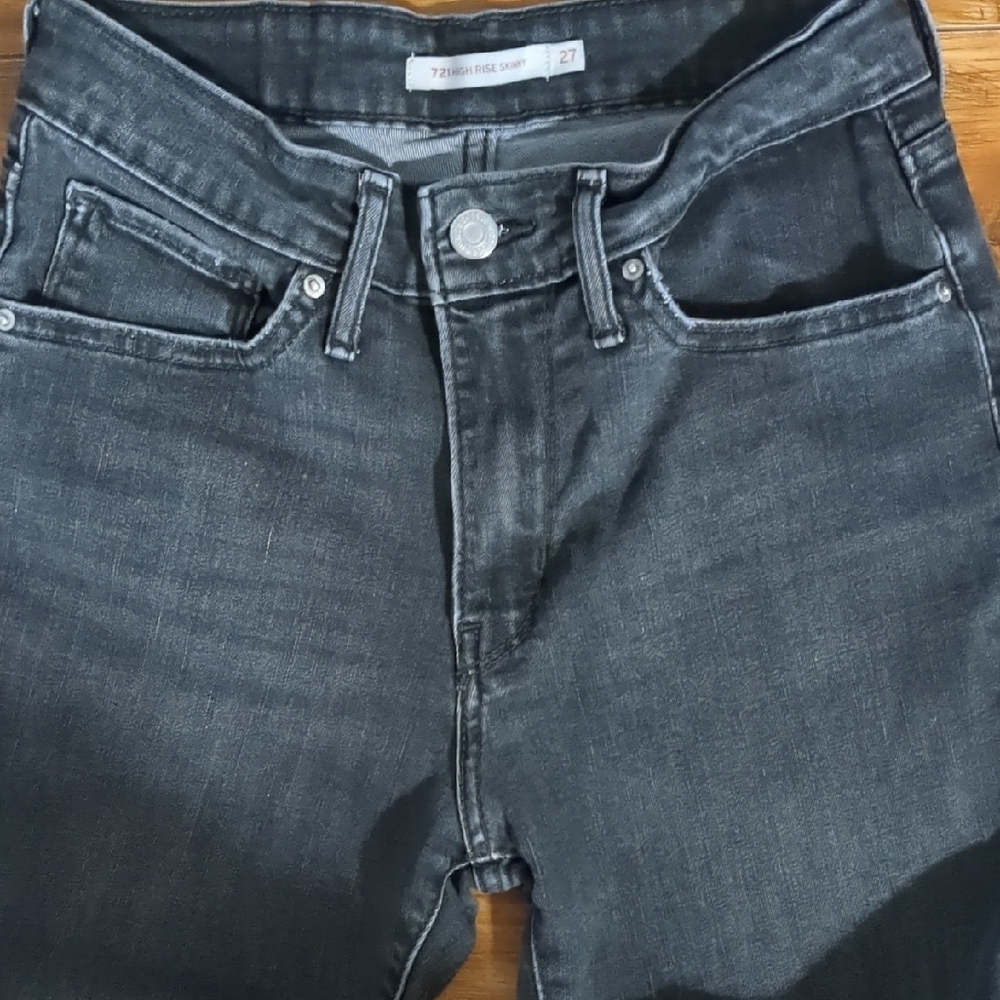 Distressed Black Women's Jeans